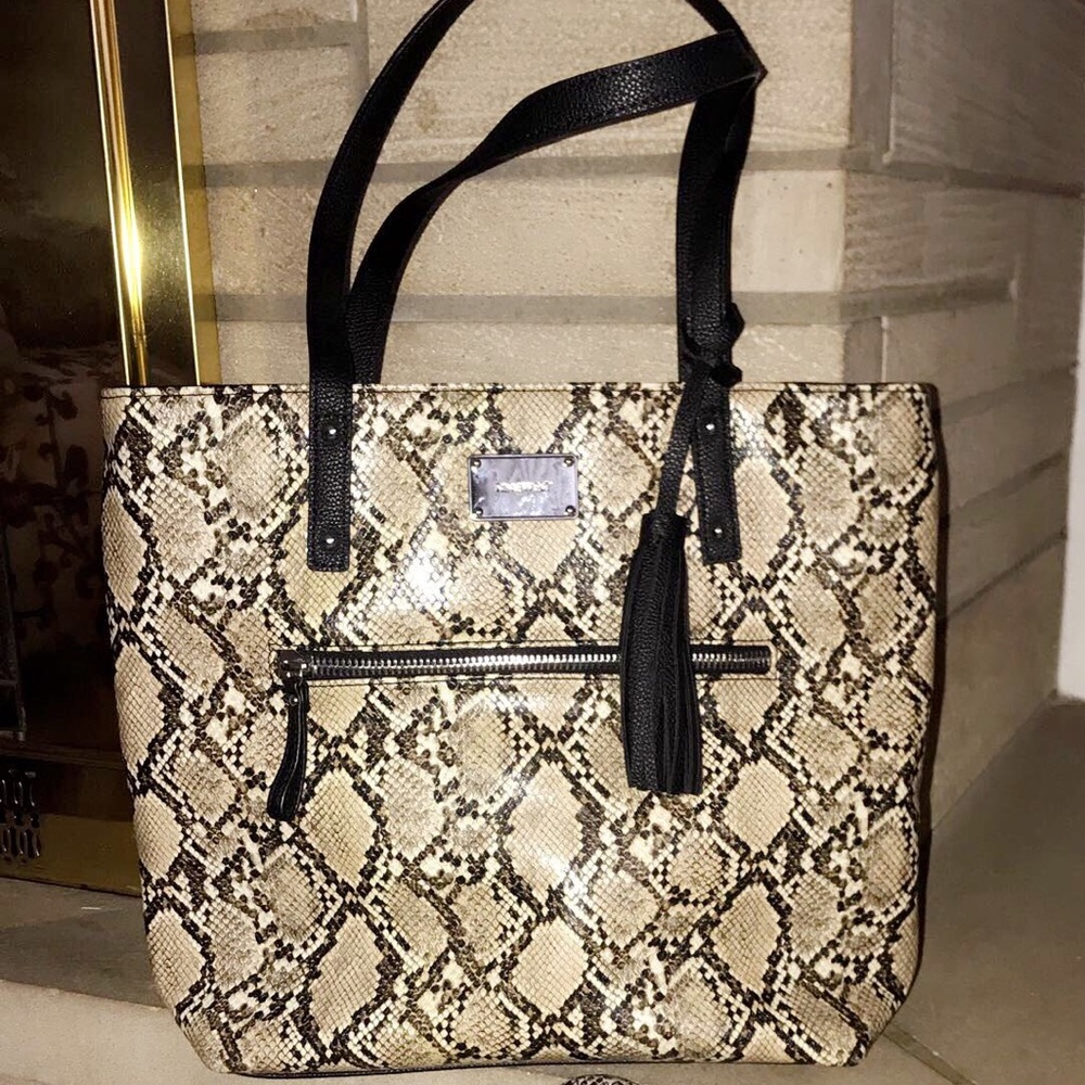 Nine West Python Print Tote - image 1